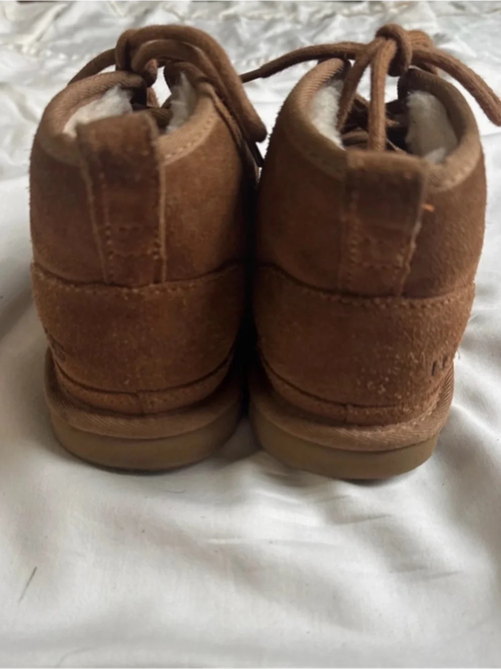UGG Chestnut Brown Suede Lace-Up Ankle Booties